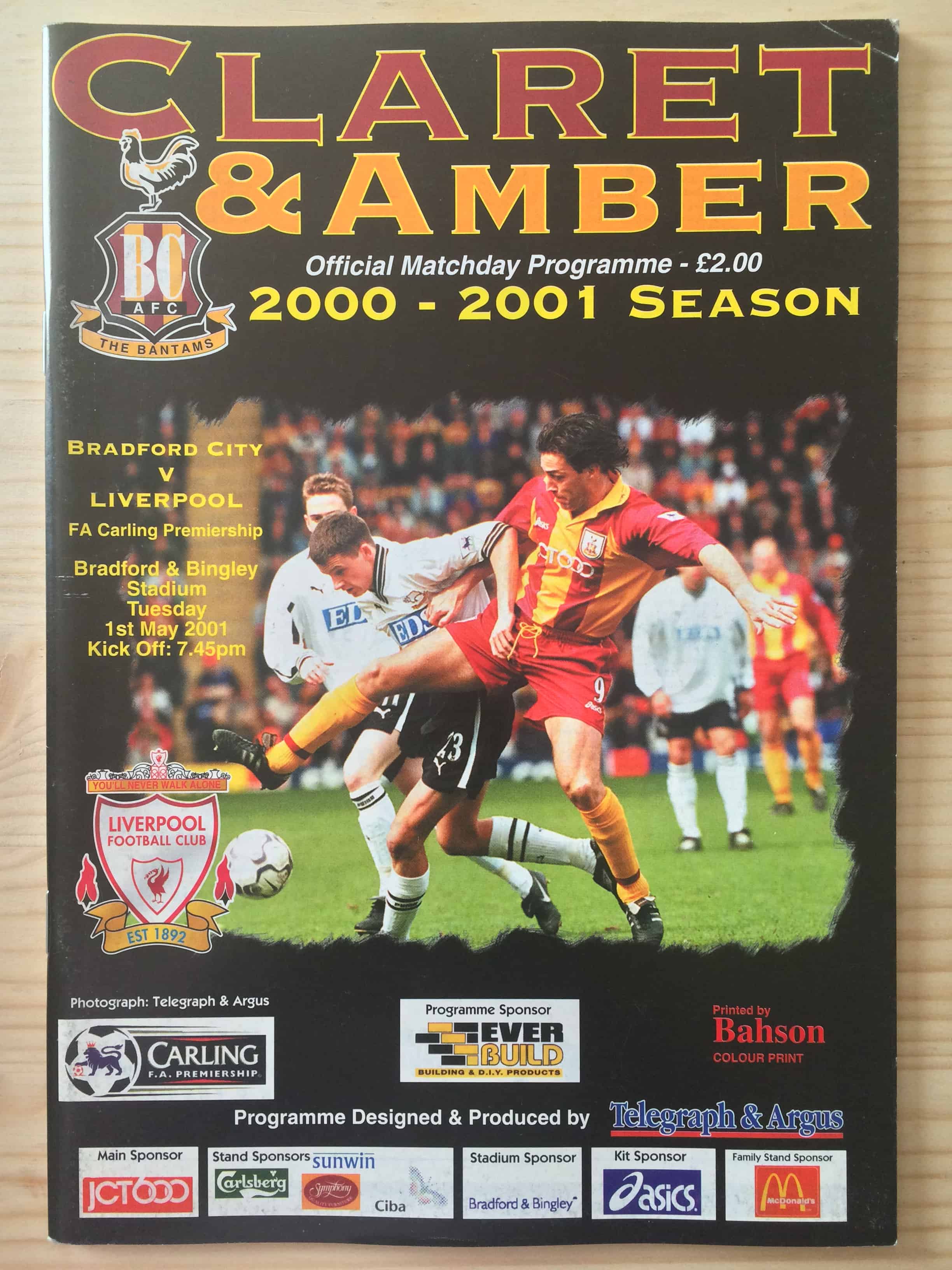 Bradford City FC v Liverpool FC